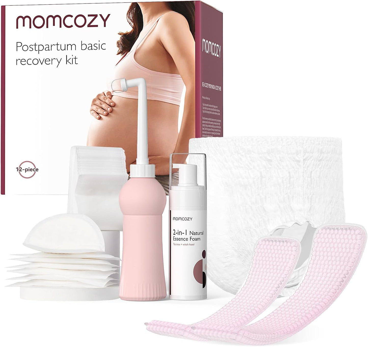 Momcozy Postpartum Recovery Essentials Kit | Complete Labor & Delivery Care Set for New Moms