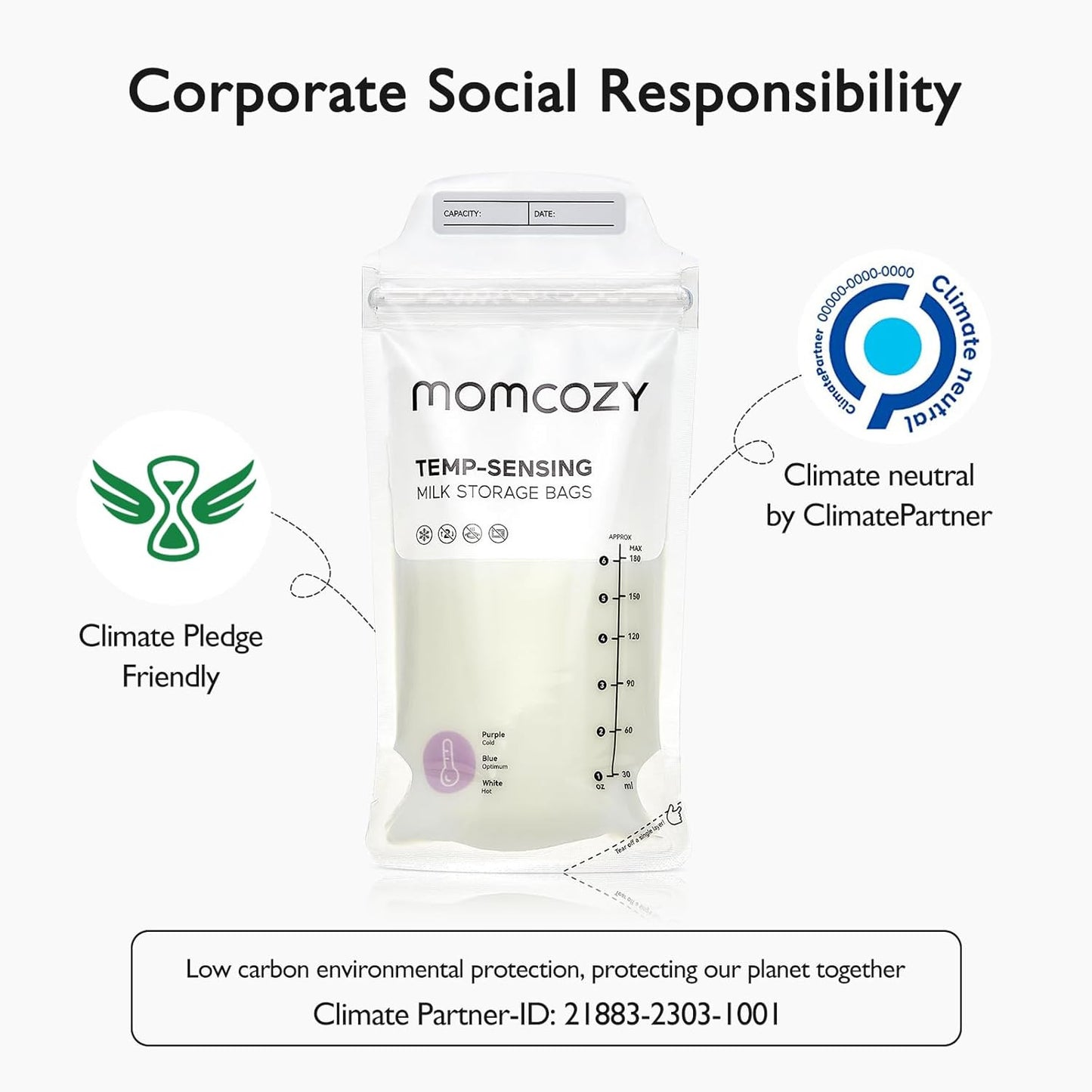Momcozy Temperature Sensing Milk Storage Bags