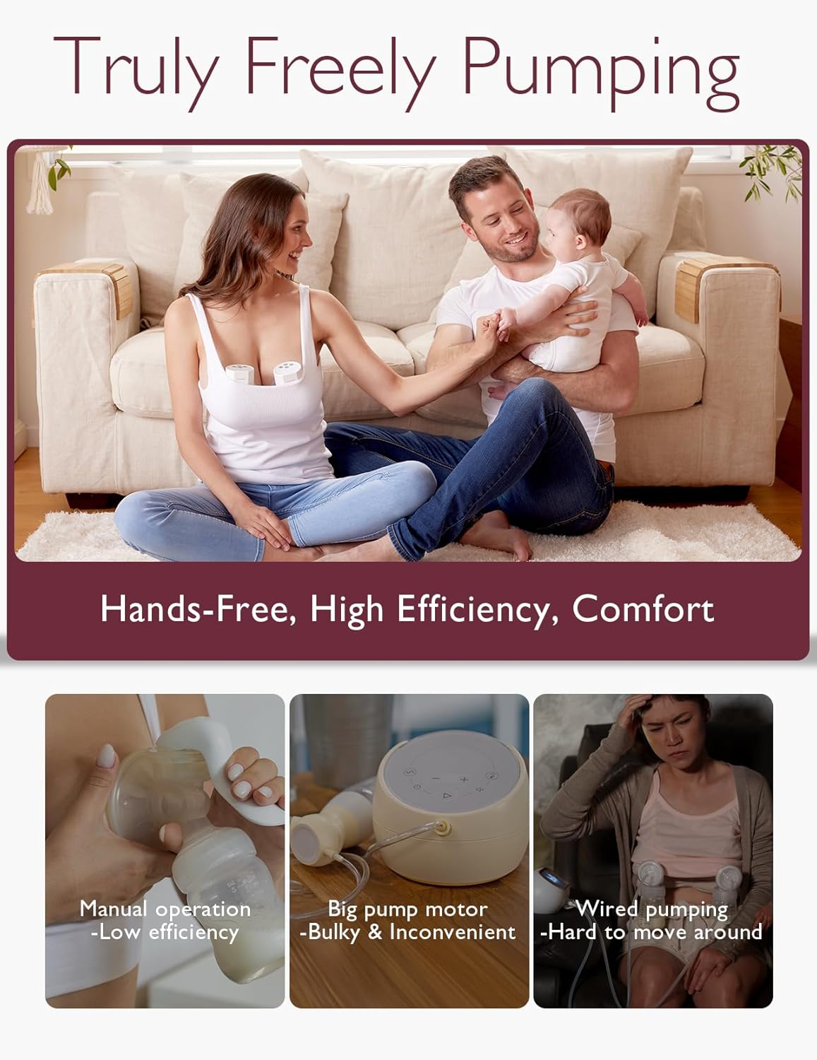 Momcozy Hands-Free Breast Pump S12 Pro, Wearable & Portable Pump - Adenzo Comfies