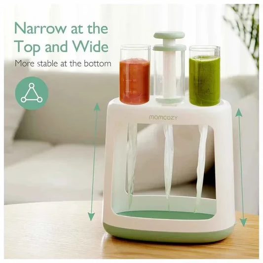Momcozy Squeeze Station,Baby Food Maker&Pouch Filler for Homemade Baby Puree, BPA-Free, Dishwasher Safe, with Reusable Baby Food Pouches for Babies & Toddlers