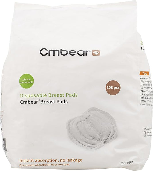 Mumoo Bear Breastfeeding Patches Nursing Pads 108 Pack Disposable Waterproof Non-Slip Breastfeeding Pads