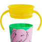 Munchkin Miracle 360° WildLove Trainer Cup| 6 oz/177 ml |Spill-Proof| BPA-Free Toddler Cup with 360° Drinking Edge - Eco-Friendly Packaging |Elephant - Adenzo Comfies