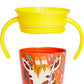 Munchkin Miracle 360° WildLove Trainer Cup| 6 oz/177 ml |Spill-Proof| BPA-Free Toddler Cup with 360° Drinking Edge - Eco-Friendly Packaging |Giraffe - Adenzo Comfies