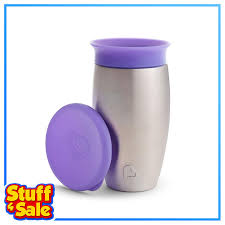 Munchkin Miracle 360 Cups, Stainless Steel Toddler Cup, BPA Free Baby & Toddler Sippy Cup, Non Spill Cup, Dishwasher Safe Baby Cup, Leakproof Childrens Cups, 12+ Months - 10oz/296ml