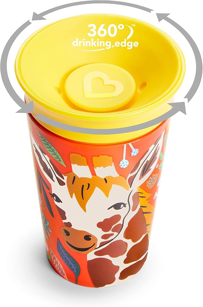 Munchkin Miracle 360 Wildlove Sippy Cup, 9 Oz, Giraffe