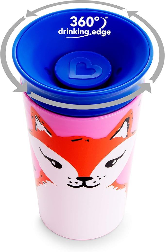 Munchkin Miracle 360 WildLove Sippy Cup, 9 oz / 266 ml, Fox