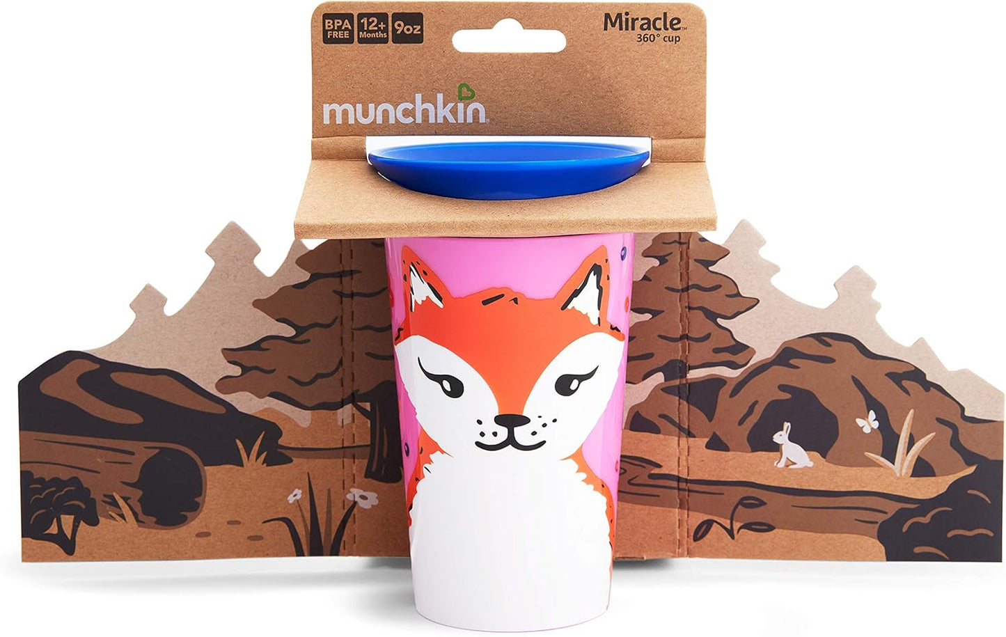Munchkin Miracle 360 WildLove Sippy Cup, 9 oz / 266 ml, Fox