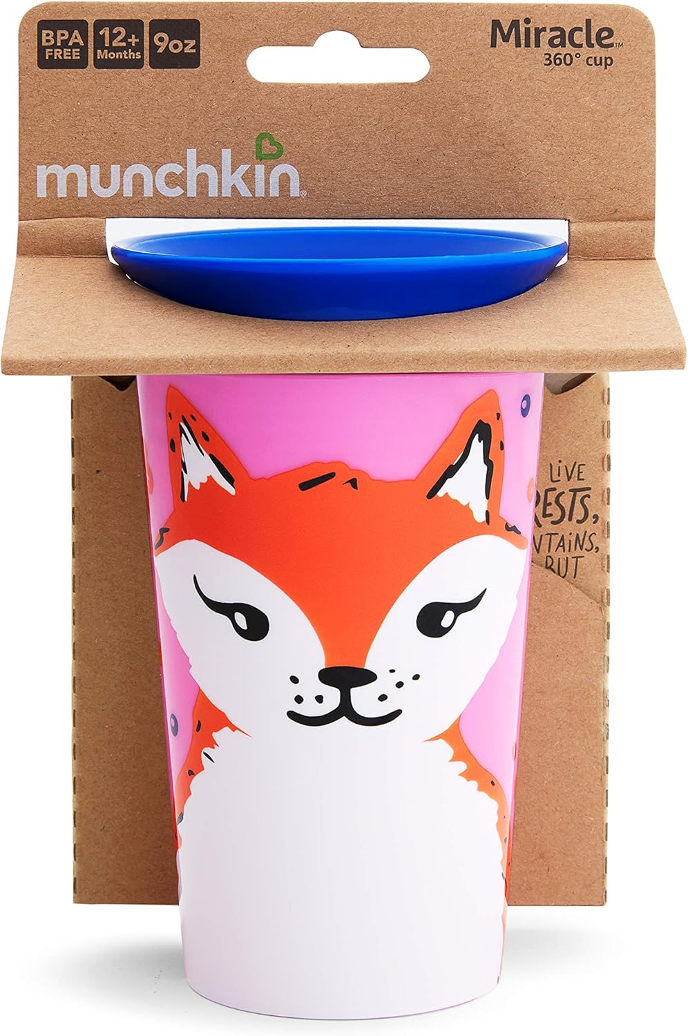 Munchkin Miracle 360 WildLove Sippy Cup, 9 oz / 266 ml, Fox