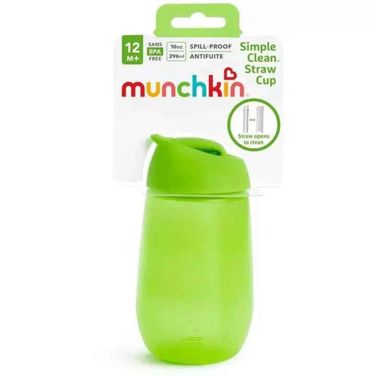 Munchkin® Simple Clean Straw Cup – 296ml (10oz), Green, 12m+, BPA‑Free - Adenzo Comfies