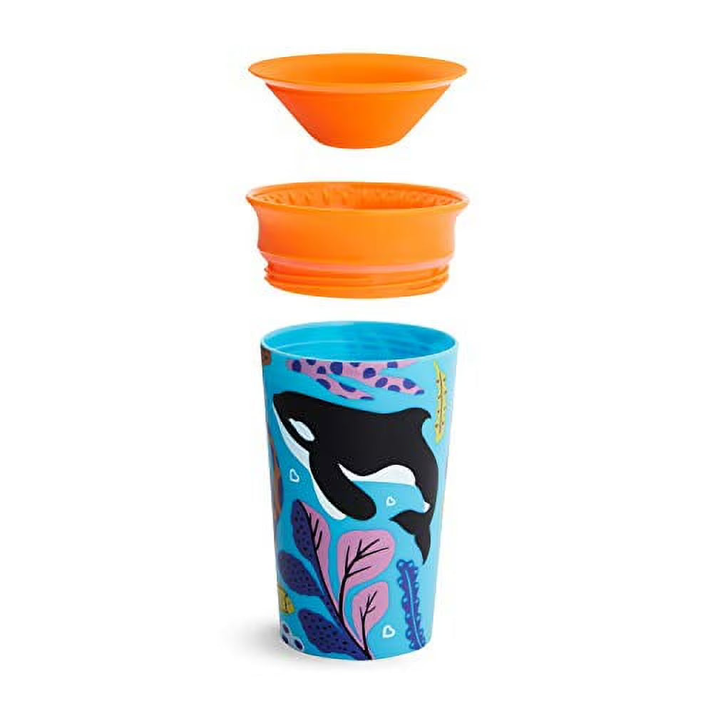 Munchkin® Miracle® 360 WildLove Sippy Cup, 9 Ounce, 2 Pack, Polar Bear/Orca