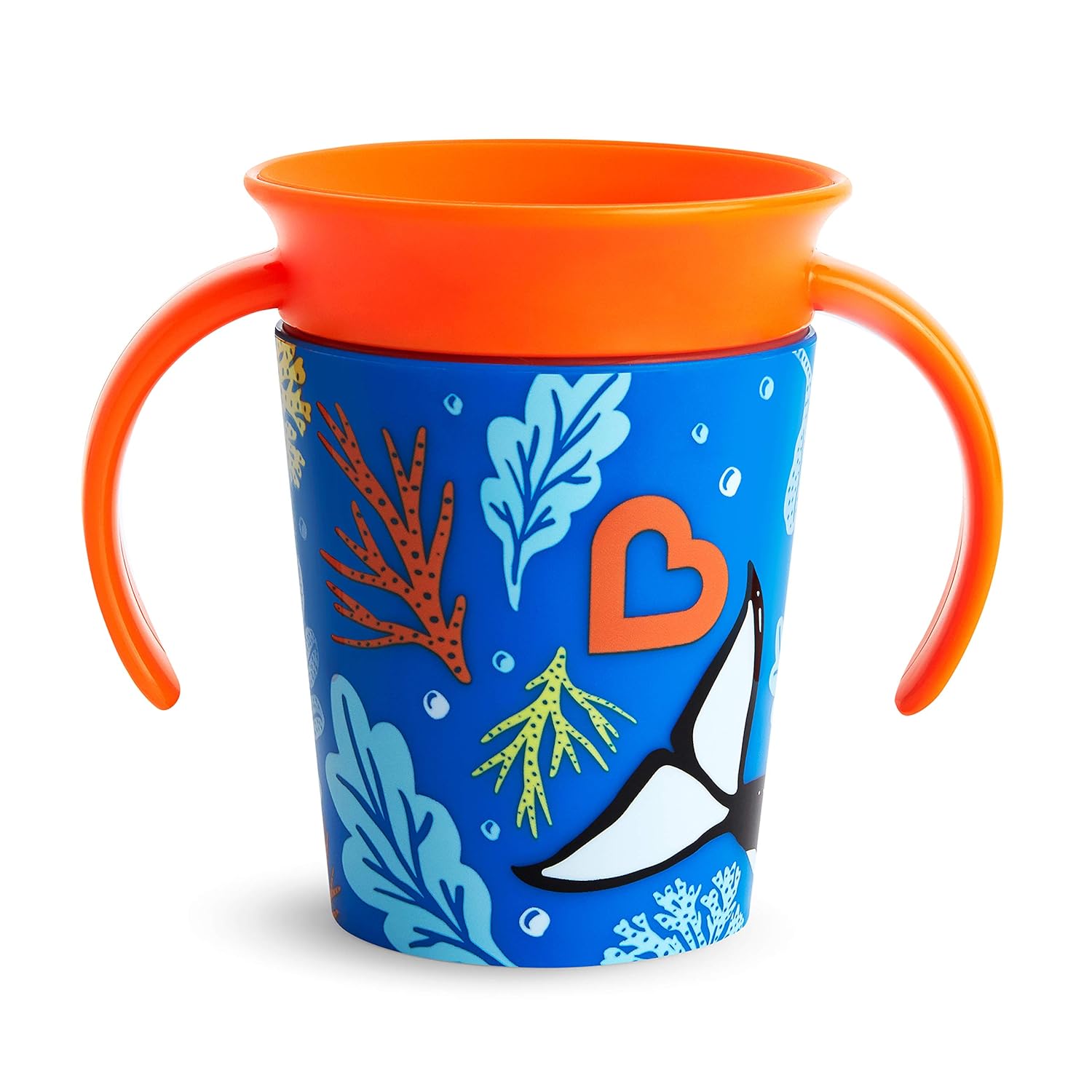 Munchkin Miracle 360˚ Wildlove Trainer Cup with Handles, 6 Ounce, Orca, 1 Pack - Adenzo Comfies