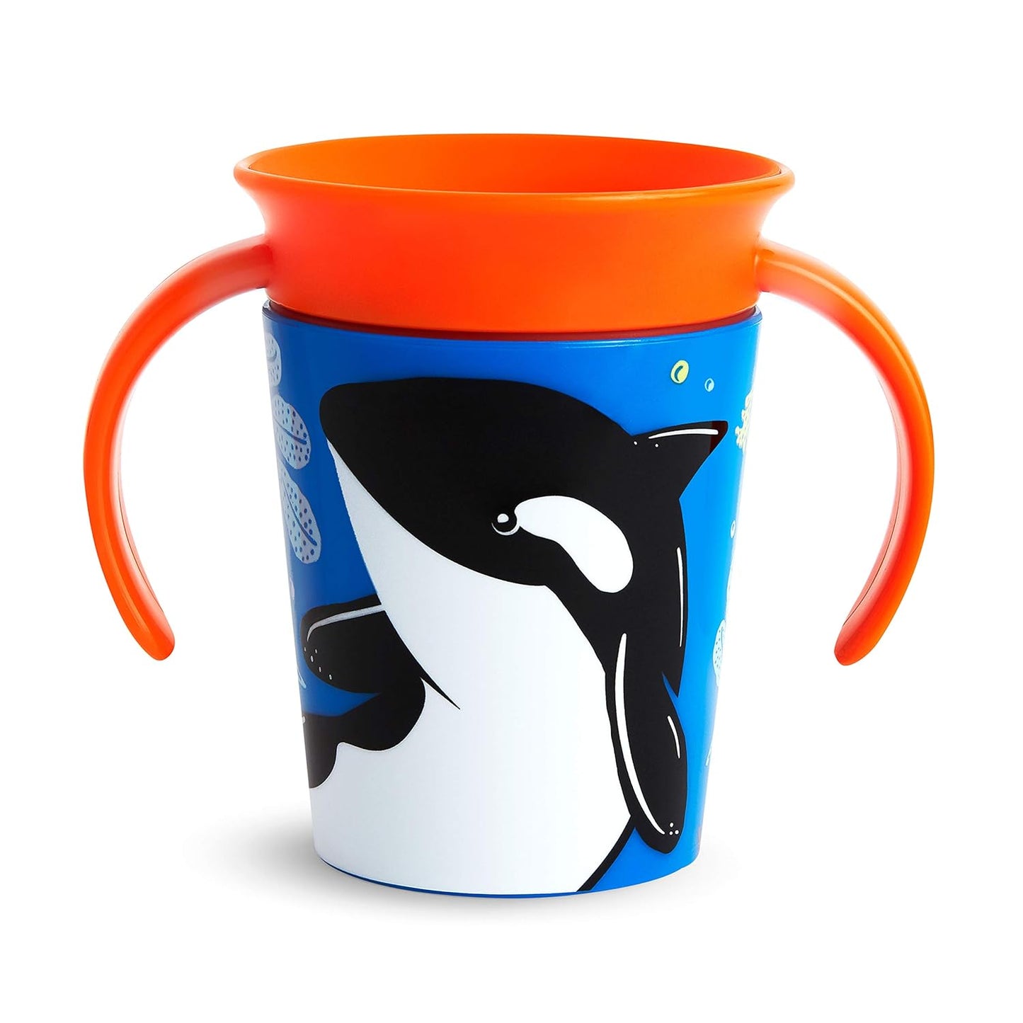 Munchkin Miracle 360˚ Wildlove Trainer Cup with Handles, 6 Ounce, Orca, 1 Pack - Adenzo Comfies