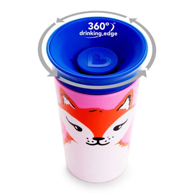 Munchkin Miracle 360 WildLove Sippy Cup, 9 oz / 266 ml, Fox - Adenzo Comfies