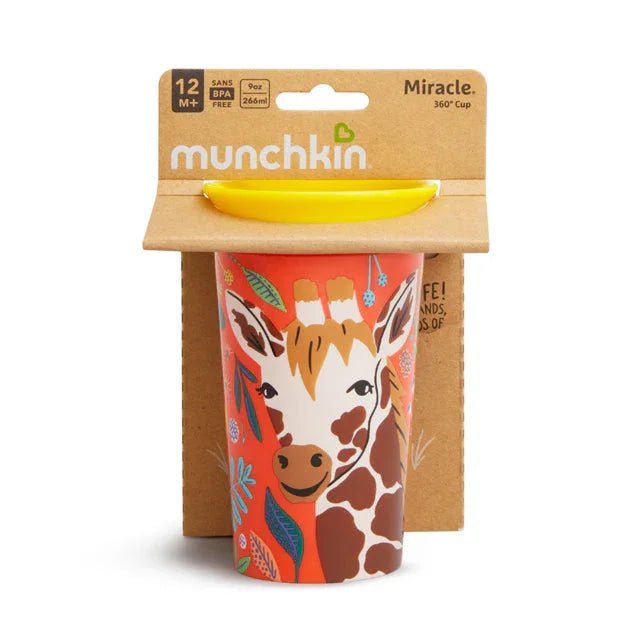 Munchkin Miracle 360 Wildlove Sippy Cup, 9 Oz, Giraffe - Adenzo Comfies