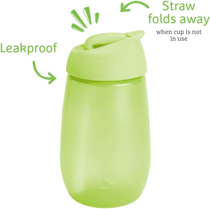 Munchkin® Simple Clean Straw Cup – 296ml (10oz), Green, 12m+, BPA‑Free