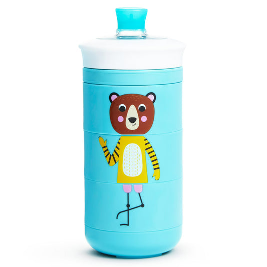 Munchkin® Twisty™ Mix & Match Animals Toddler Sippy Cup – 266ml (9 oz), Blue, Unisex, 18m+, Spill‑Proof