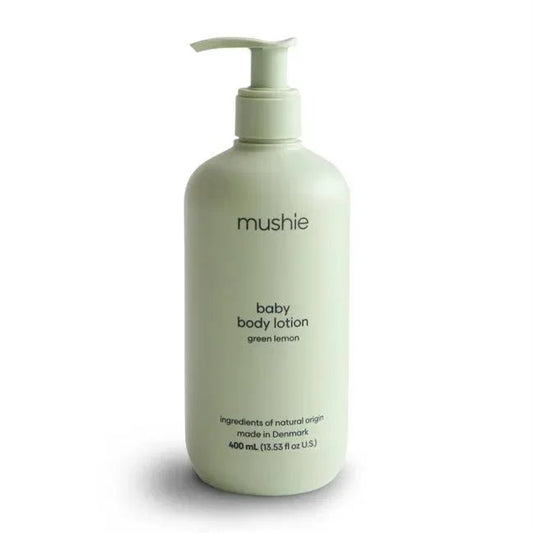 Mushie Baby Body Lotion – Green Lemon – COSMOS Organic – Made in Denmark – 400 mL - Adenzo Comfies
