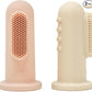 Mushie Baby Finger Toothbrush – Blush/Shifting Sand – 2‑Pack - Adenzo Comfies