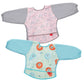 Nuby Coverall Baby Bibs 1 Pack – Waterproof Long Sleeve Weaning Bibs for Toddlers, Easy Velcro Fastening, Wipe Clean PEVA Feeding Bibs - Adenzo Comfies