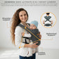 Neobreez ZAVII 2-in-1 Baby Carrier for Newborns To Toddler,Head Support,Extra Soft&Ergonomic,Detachable Privacy Hood&Saliva Cotton Bib,Lightweight Easily Adjustable Hip Infant Carrier,7-26lbs,3-12kg. - Adenzo Comfies