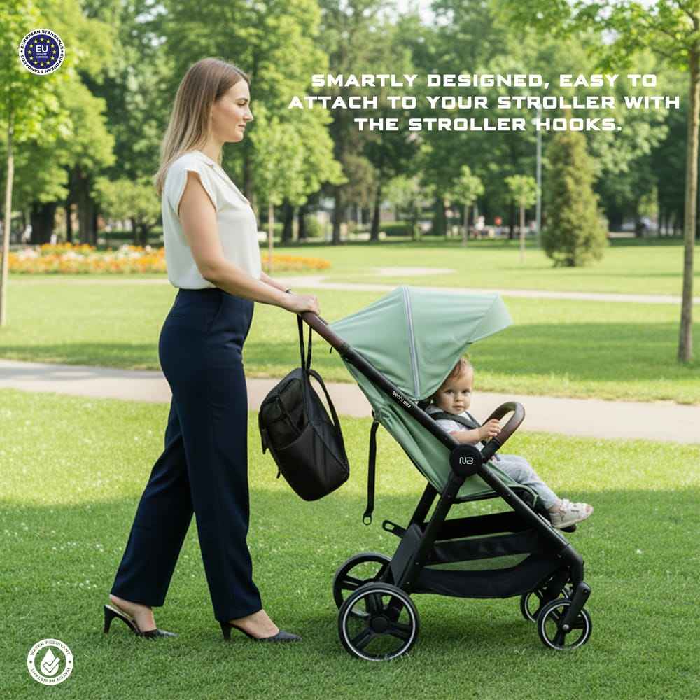 Neobreez NIXE Multifunctional Diaper Nappy Bag with Changing Mat, Water-Resistant Travel Backpack, Wet Dry Bag, Organizer Pouches, Trolley Sleeve, Insulated Pockets, Multi-Carry Unisex Diaper Messenger Bag. - Adenzo Comfies