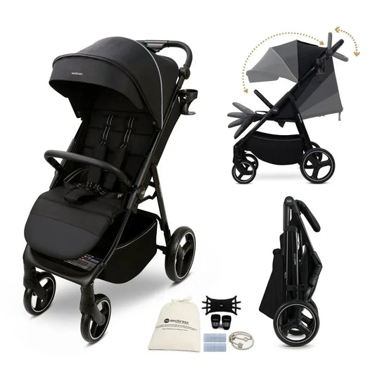 Neobreez TETRA Ultra - Compact Lightweight Travel All - Terrain Toddler Baby Stroller,Baby Trolley Pushchair Buggy W/Cup Holder,Waterproof UPF 50+ Canopy,0 - 4yrs, 22kg - Adenzo Comfies