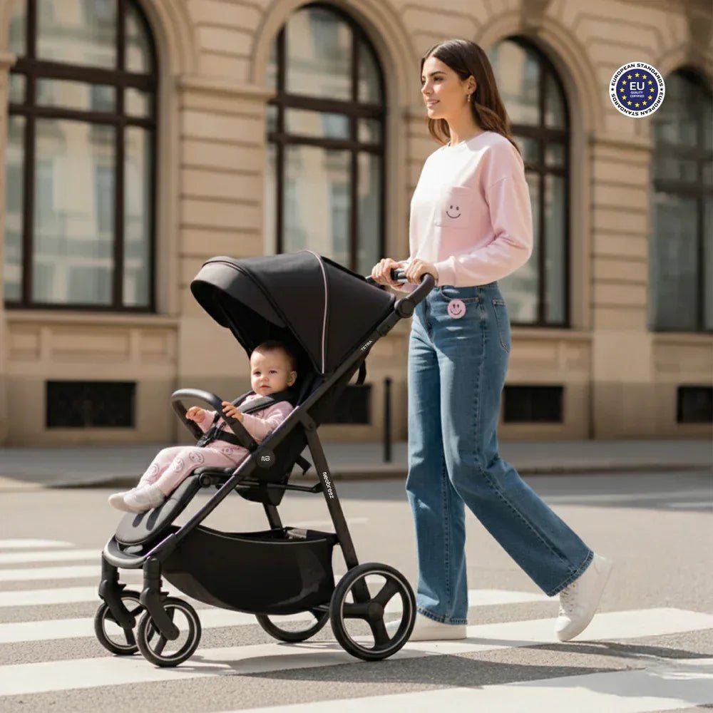 Neobreez TETRA Ultra - Compact Lightweight Travel All - Terrain Toddler Baby Stroller,Baby Trolley Pushchair Buggy W/Cup Holder,Waterproof UPF 50+ Canopy,0 - 4yrs, 22kg - Adenzo Comfies