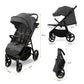 Neobreez TETRA Compact All-Terrain Baby Toddler Stroller, Pushchair Buggy,One Hand Fold Deep&Wide Seat,UV&Waterproof Canopy, Bag,Phone&Cup Holder&Toy Strap,LED lights,0-4yrs,22kg.