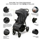 Neobreez TETRA Compact All-Terrain Baby Toddler Stroller, Pushchair Buggy,One Hand Fold Deep&Wide Seat,UV&Waterproof Canopy, Bag,Phone&Cup Holder&Toy Strap,LED lights,0-4yrs,22kg.