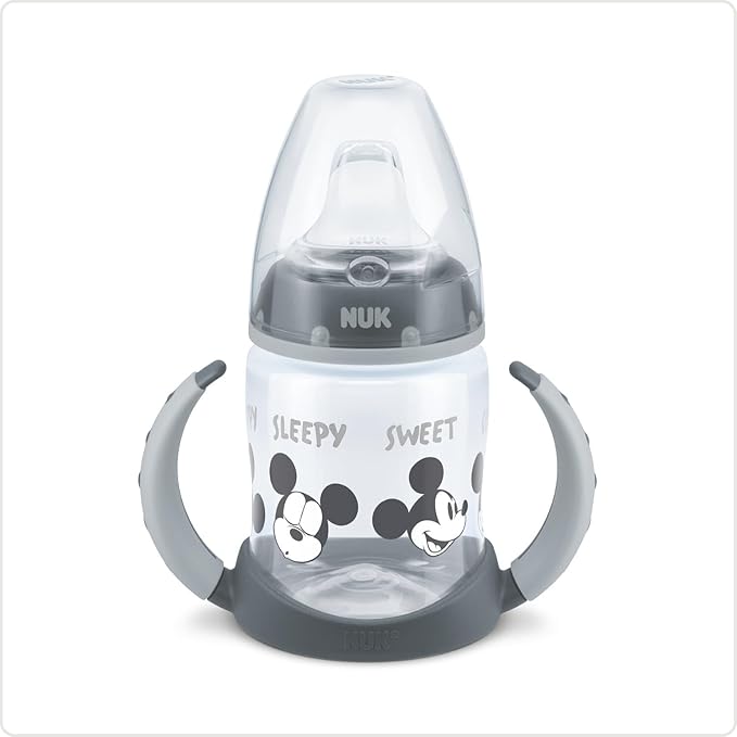 NUK First Choice Learner Cup Sippy Cup | 6-18 Months | Temperature Control | Leak-Proof Silicone Spout | Anti-Colic Vent | BPA-Free | 150ml | Disney Winnie the Pooh