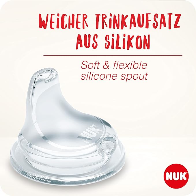 NUK First Choice Learner Cup Sippy Cup | 6-18 Months | Temperature Control | Leak-Proof Silicone Spout | Anti-Colic Vent | BPA-Free | 150ml | Disney Winnie the Pooh