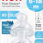 NUK First Choice+ Teats – 6–18 Months, Flow Control, Anti‑Colic, BPA‑Free, 2 Count - Adenzo Comfies