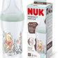 NUK Perfect Match Baby Bottle, 3+ Months, Fits Baby Palate, Temperature Control, Anti-Colic Vent, 260 ml, BPA Free, Silicone M Teat, Disney Winnie the Pooh