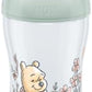 NUK Perfect Match Baby Bottle, 3+ Months, Fits Baby Palate, Temperature Control, Anti-Colic Vent, 260 ml, BPA Free, Silicone M Teat, Disney Winnie the Pooh