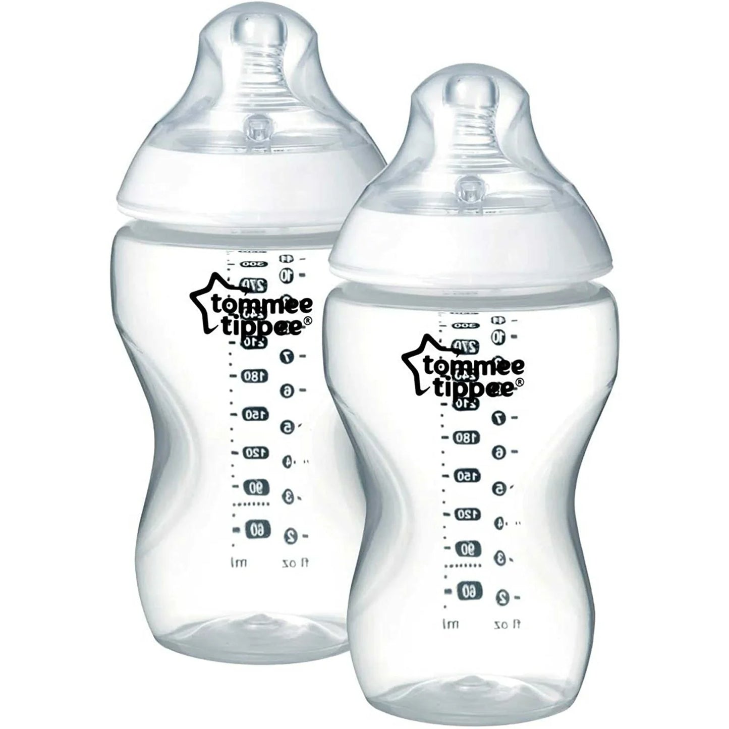 Tommee Tippee Natural Start Baby Bottles, 0m+, 2 Pack (260ml & 340ml), Anti‑Colic Valve, BPA‑Free, Easy Hold Design