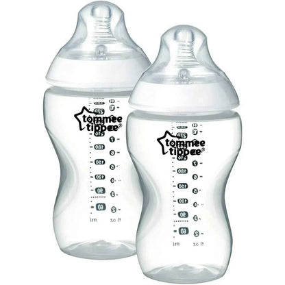 Tommee Tippee Natural Start Baby Bottles, 0m+, 2 Pack (260ml & 340ml), Anti‑Colic Valve, BPA‑Free, Easy Hold Design - Adenzo Comfies