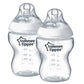 Tommee Tippee Natural Start Baby Bottles, 0m+, 2 Pack (260ml & 340ml), Anti‑Colic Valve, BPA‑Free, Easy Hold Design