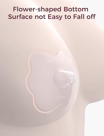 Momcozy Nipple Shield, Floral Contact Nipple Shield for Breastfeeding Moms, 2 Pcs, 20mm