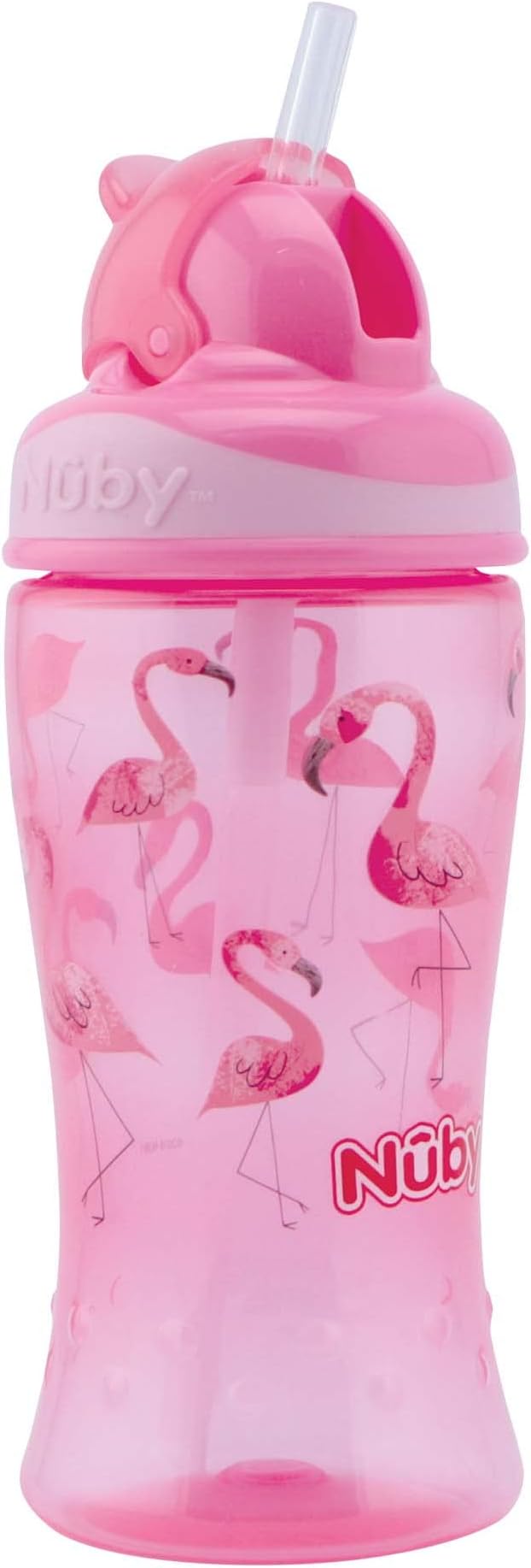 Nûby Flip-It Straw Cup for Children, Drinking Bottle with Straw for Toddlers, BPA-Free, Blue, 360 ml, 12+ Months