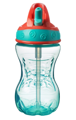 Nuby Flip It Toddler Cup – 12m+, 300ml, Hard Straw, Easy Grip