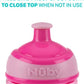 Nuby Printed Kids Pop Up Sipper Water Bottle, Colors May Vary, 1 Pack of 1 Bottle, 12 Oz., Multi