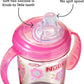 Nuby Tritan Grip N Sip Sippy Cup, 240 ml Beaker for 4 Months +, Flowers, Pink
