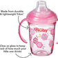 Nuby Tritan Grip N Sip Sippy Cup, 240 ml Beaker for 4 Months +, Flowers, Pink