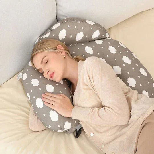 Multifunctional and Adjustable Nursing Pillow for breastfeeding, bottle - feeding, and pregnancy comfort. - Adenzo Comfies
