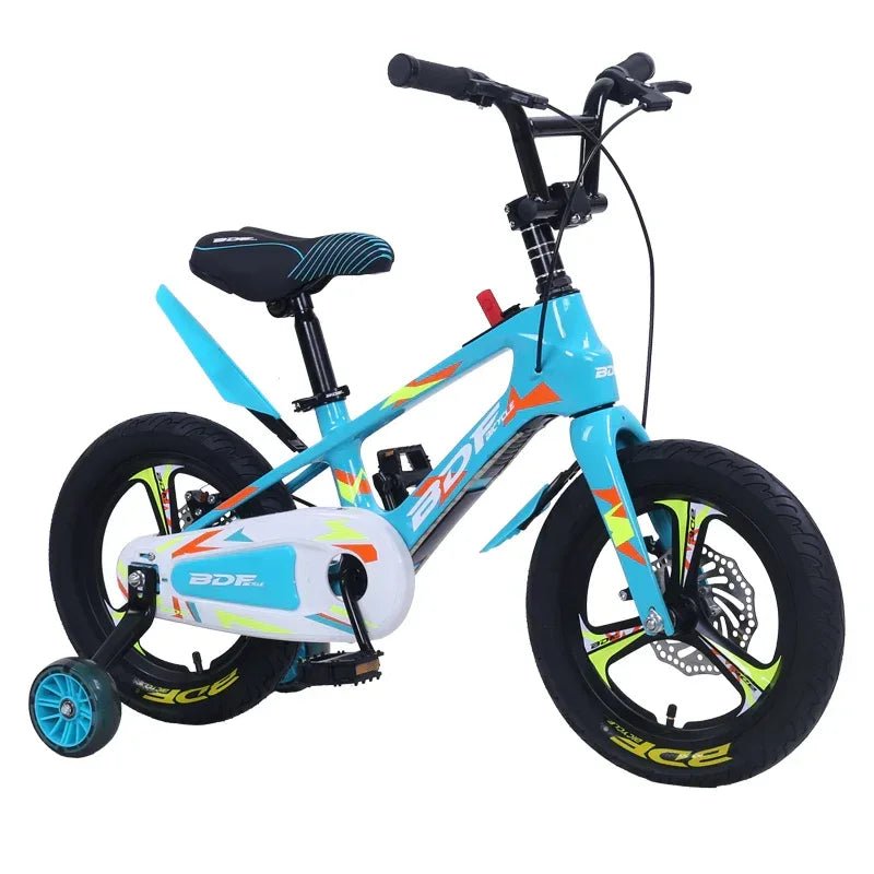 BDF Children’s Cycle with Bluetooth Music & Lights – Kids Blue Bicycle with Side Wheels, Magnesium Alloy Frame, Toddler Tricycle and Balance Bicycle, Available in 12, 14, 16, and 18 Inch Sizes - Adenzo Comfies
