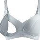 OKUS Comfy Cotton Maternity & Nursing Bra - Cups with Front Flap Closure Easy Breastfeeding - Clip Down Nursing Feeding Bra - Adjustable Non Slip Sholder Straps - Soft Cup Bra