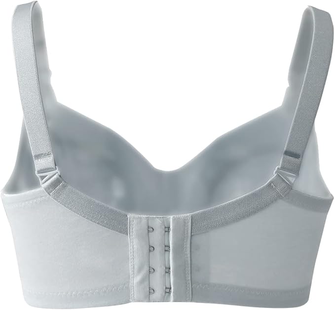 OKUS Comfy Cotton Maternity & Nursing Bra - Cups with Front Flap Closure Easy Breastfeeding - Clip Down Nursing Feeding Bra - Adjustable Non Slip Sholder Straps - Soft Cup Bra