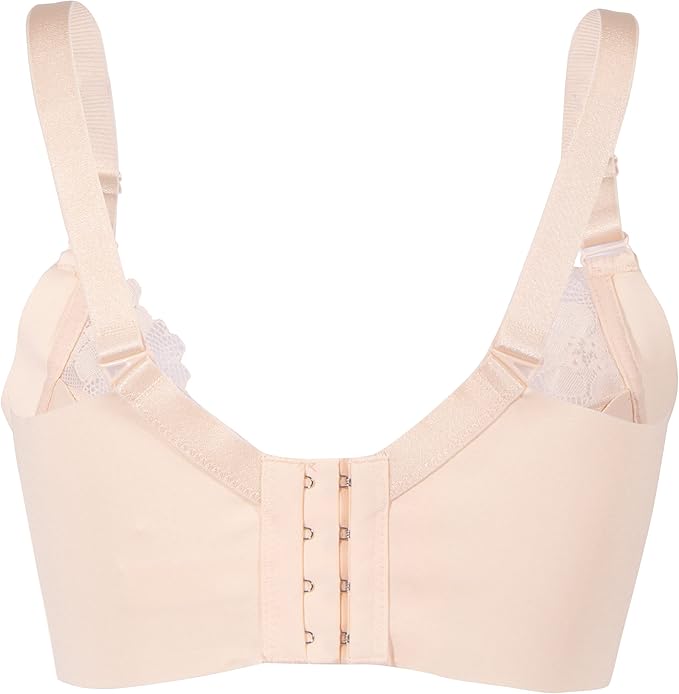 OKUS Maternity and Nursing Bra - Cups with Front Flap Closure Easy Breastfeeding - Breathable Seamless Fabric - Adjustable Non Slip Sholder Straps - Soft Cup Bra