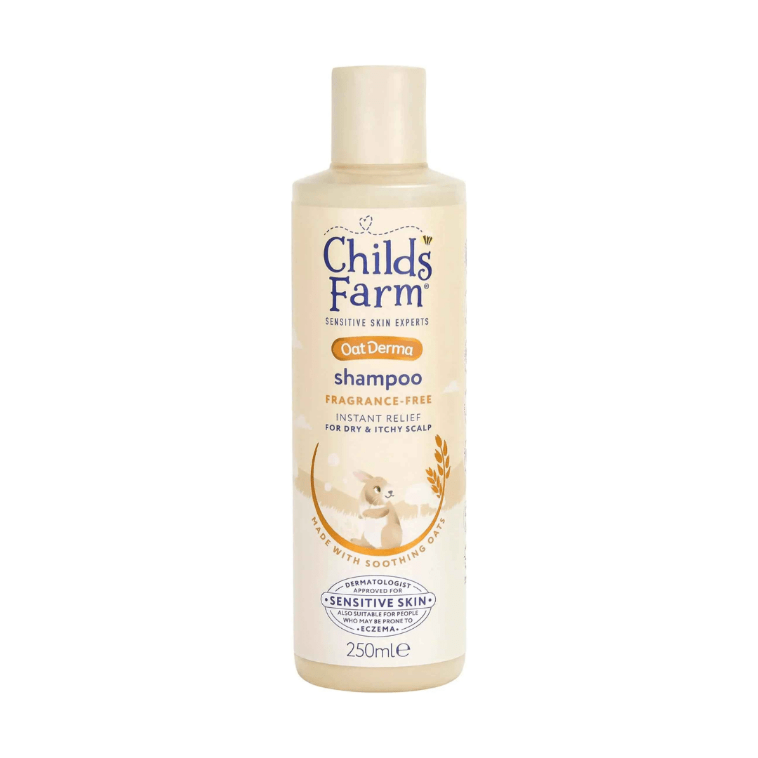 Childs Farm OatDerma Hair Shampoo, Fragrance and Tear Free, Soothing for Sensitive Skin and Scalp, Baby, Kids, 250ml - Adenzo Comfies