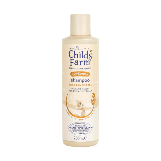 Childs Farm OatDerma Hair Shampoo, Fragrance and Tear Free, Soothing for Sensitive Skin and Scalp, Baby, Kids, 250ml - Adenzo Comfies